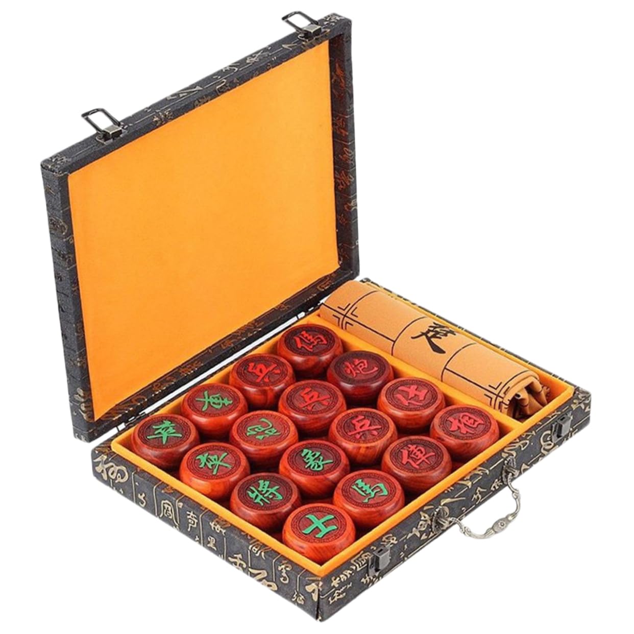 1set Scacchi Cinesi Legno Con Scacchiera Portatile Tradizionale Gioco Da Tavolo Per Famiglie e Adulti Realizzato Legno Di Alta Qualità Con Design Elegante e Manifattura Eccellente