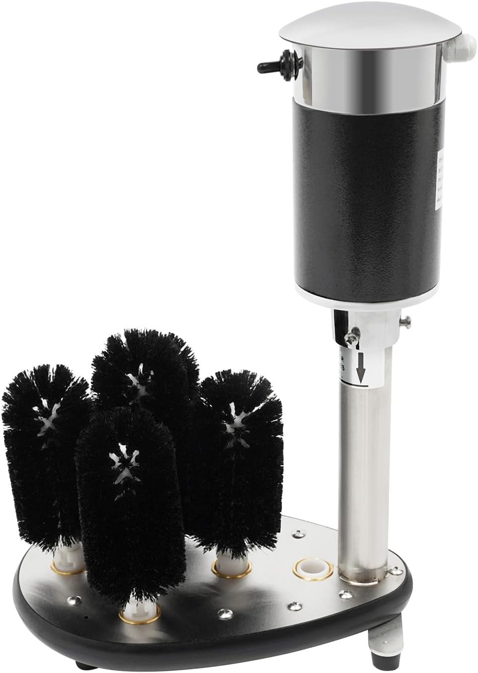 Electric Commercial Glass Washer, Bar Glass Cleaning Machine Commercial Cup Washing Machine 5-Brush Electric Glass Cup Washer for Bar Cafes Cup Diameter within 8-10cm/3.15-3.94in -200 Cups/H