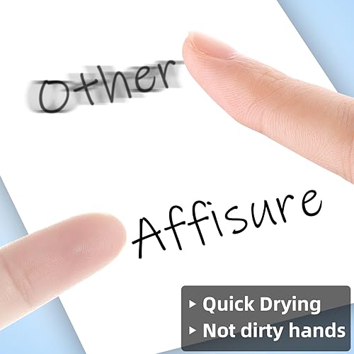 Miniatura 5 de Marcadores permanentes, punta ultra fina, negro, 16 unidades, 0.016 in, juego de marcadores permanentes de punta fina, secado rápido, impermeable,