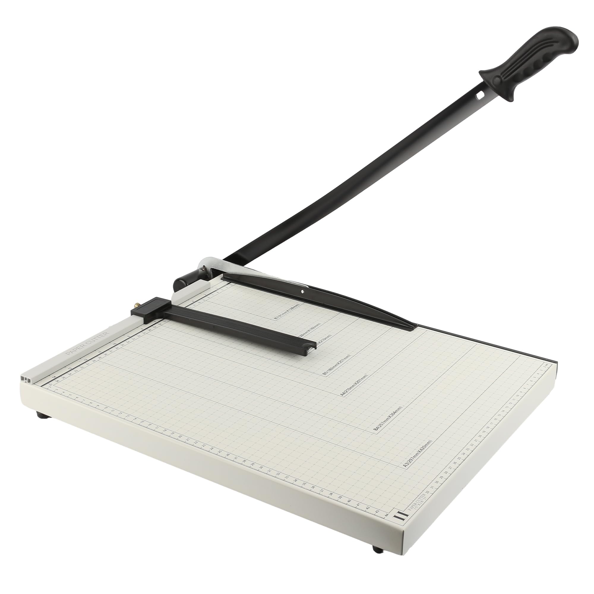 Taglierina a Ghigliottina per Carta A3 con Base in Metallo, Taglierina Capacità 12 Fogli Compatibile con carta A3 A4 A5 B5 B6 B7