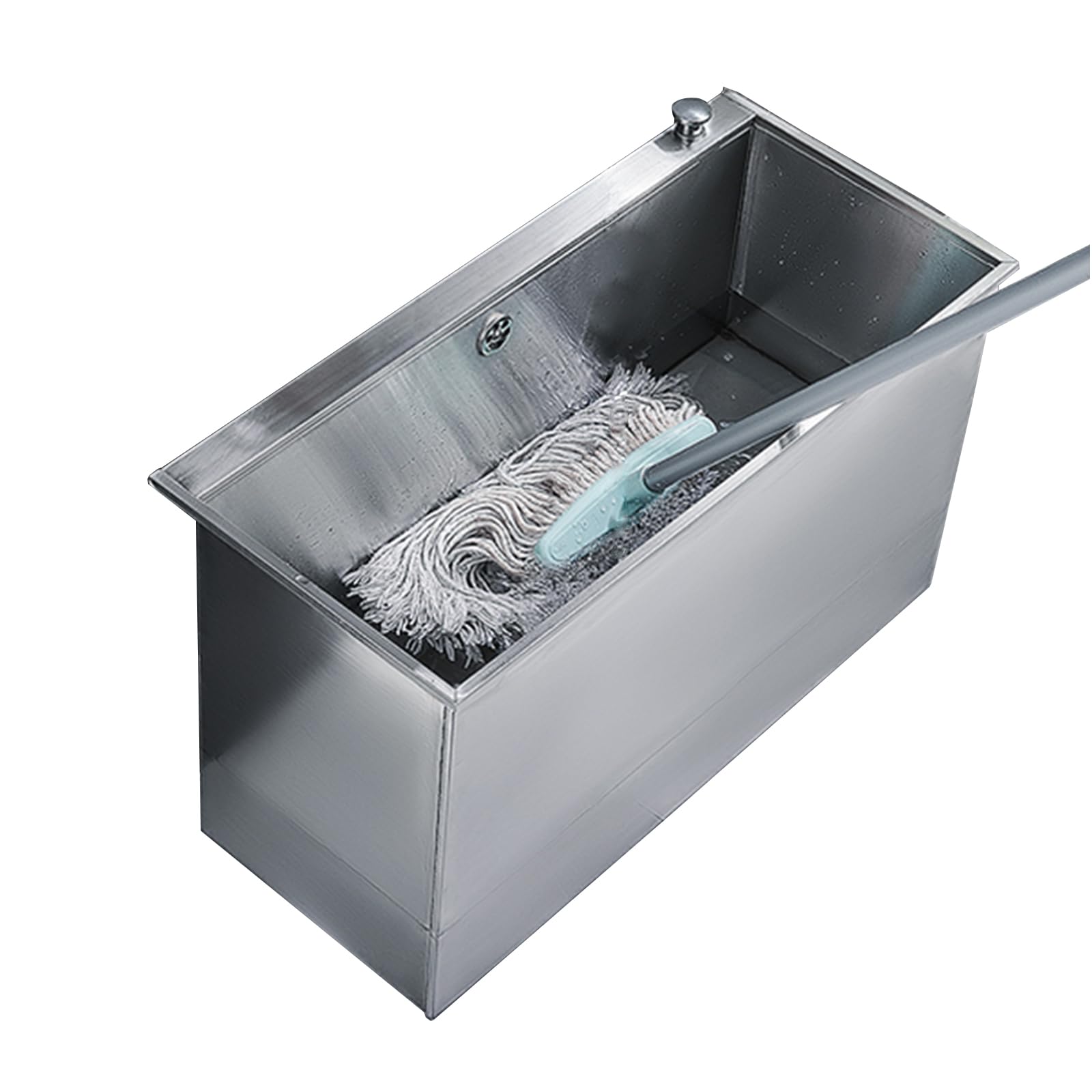 SaryEdge Mop Pool Slop Sinks,Stainless Steel Mop Service Basin, Floor Mount Mop Sink Laundry Slop Sink Utility Tub for Restaurant, Business, Garages, Basements,67cm,47cm/18.5in