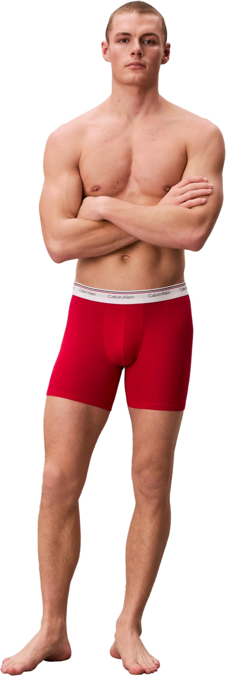 Calvin Klein Confezione da 3 Boxer Lunghi da Uomo in Cotone Elasticizzato NB1770A