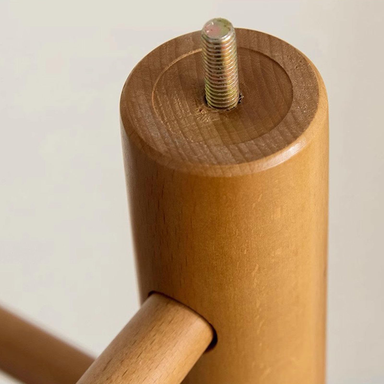 Stabiler Garderobenständer aus Holz Freistehender Garderobenständer mit 10 Haken, Garderobenständer für Den Flureingang, Hutständer für Kleidung,Walnut Color
