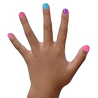 Vista 4 de Paquete de esmaltes para uñas seguros, no-tóxicos y sin químicos marca Piggy Paint (6 unidades), 3658, Paquete de 4, Juego azul, 1