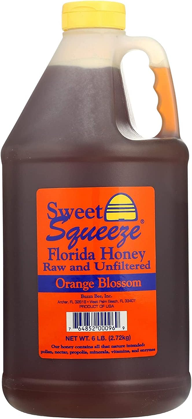 Buzzn Bee Raw Florida Honey - Unpasteurized and Unfiltered (Orange Blossom, 6 Pound (Pack of 1))