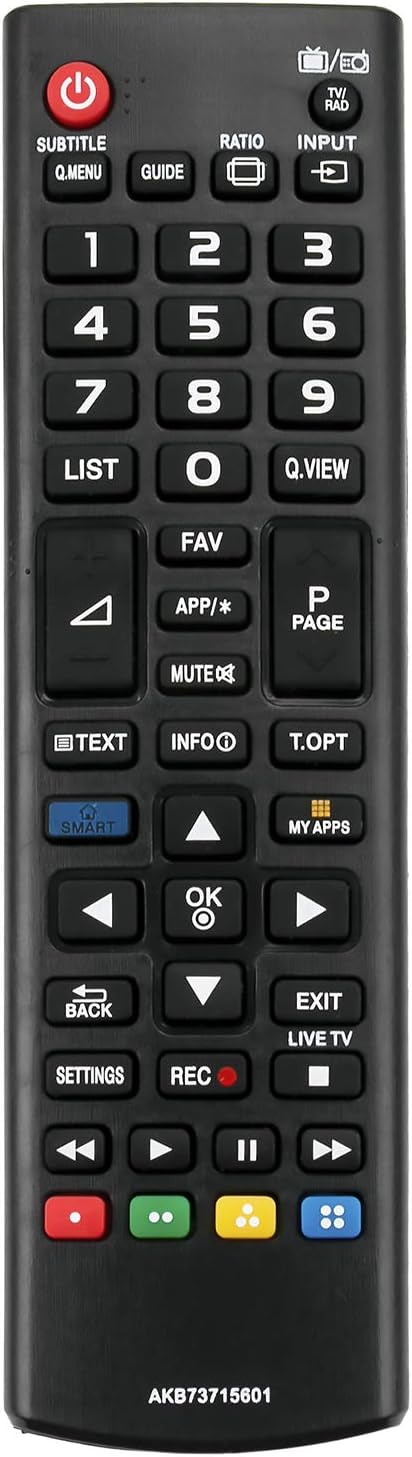 Allimity New AKB73715601 Replace Remote Control for LG LCD LED TV 39LN577V-ZK 39LN5788-ZE 39LN578S-ZE 39LN578V-ZE 42LN5708-ZE 42LN570S-ZE 42LN570V-ZE 42LN5758-ZE 42LN575S-ZE 42LN575V-ZE 42LN5757-ZE