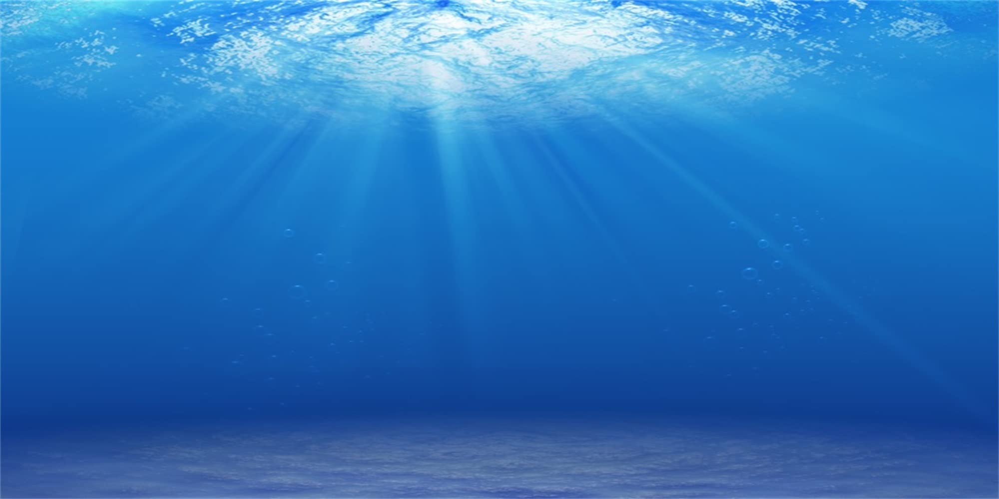 MIRRORANG 180x46cm Undersea Theme Aquarium Background Sunshine Blue Ocean Underwater World Fish Tank Background — image 1