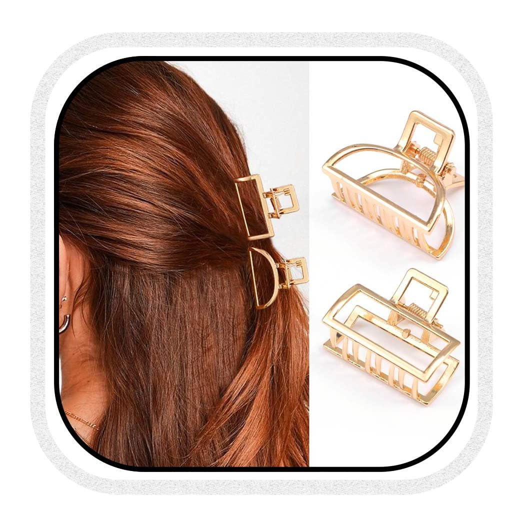 Zoestar Pinzas pequeñas doradas para el pelo, pinzas de metal para el pelo, accesorios elegantes para mujeres y niñas (dorado)
