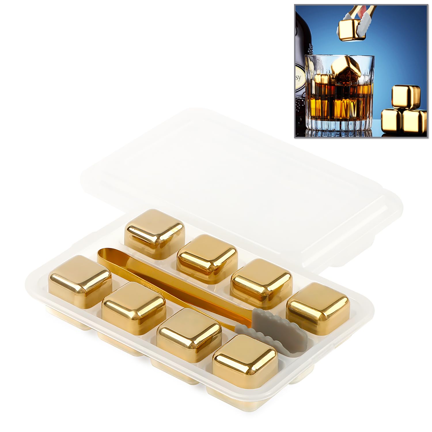 Amazon.com: KEISSCO Stainless Steel Chilling Cubes Reusable Ice