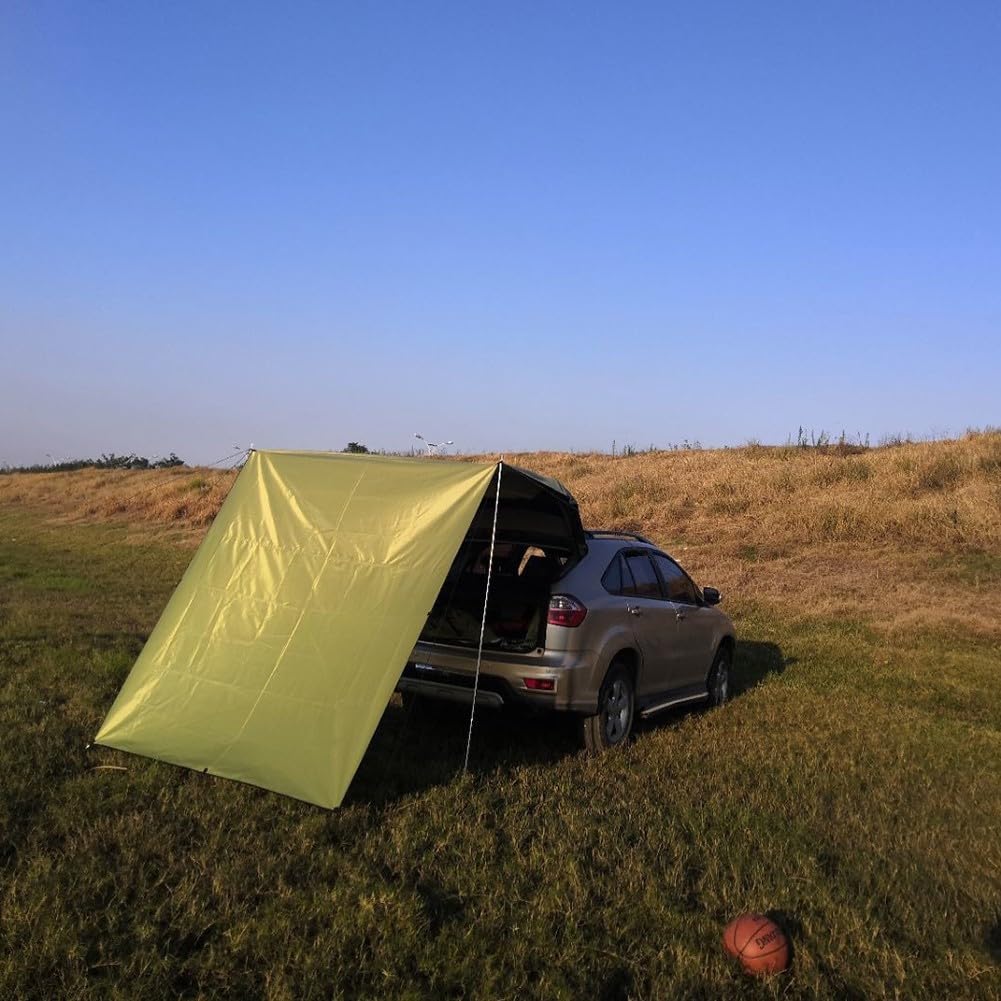 DAZZLEEX Auvent latéral de voiture portable pour camping en plein air – Tente de toit imperméable, gris