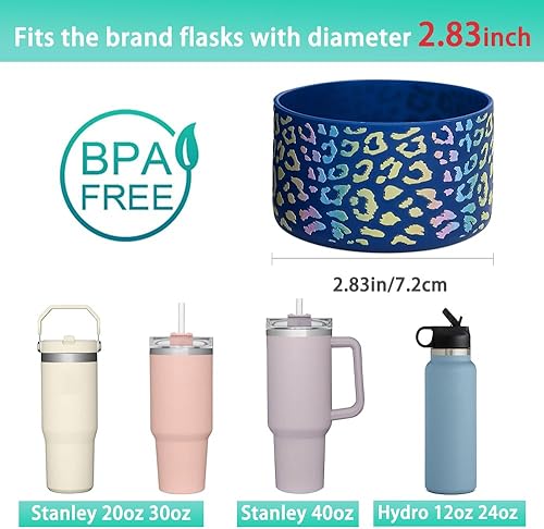 Miniatura 2 de WK IEASON 2 fundas protectoras de vaso para Stanley Quencher Adventure de 40 onzas y Stanley IceFlow de 20 onzas, 30 onzas y compatible con botella