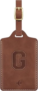 Luggage Tags for Suitcase Personalized Initial Leather Bag Tags