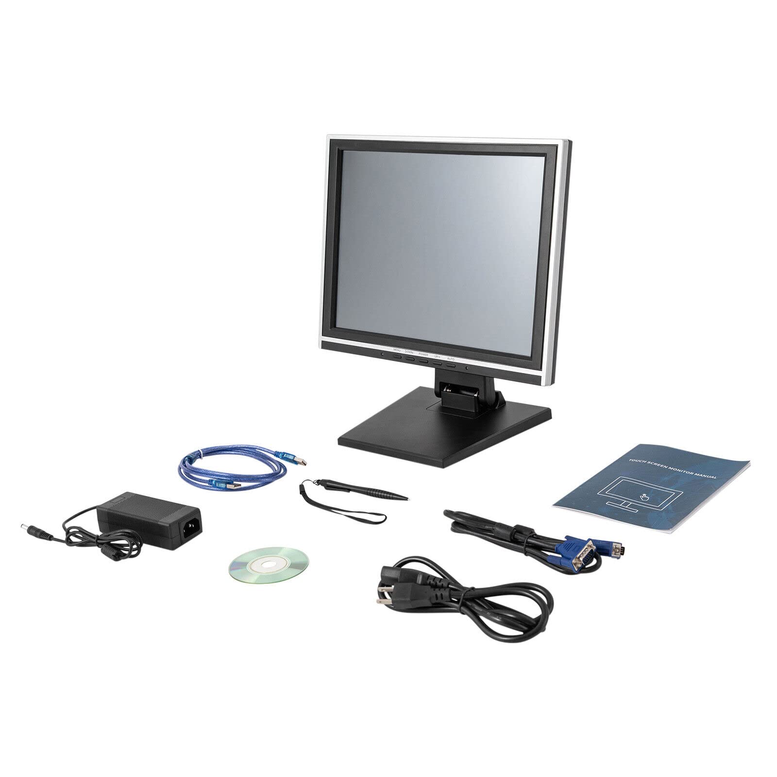 Écran Tactile LCD 15 Pouces Pour Caisse Enregistreuse - Résolution 1024x768, USB/VGA/HDMI, Tactile Capacitif 10 Points, Montage Mural Ou Bureau - 10
