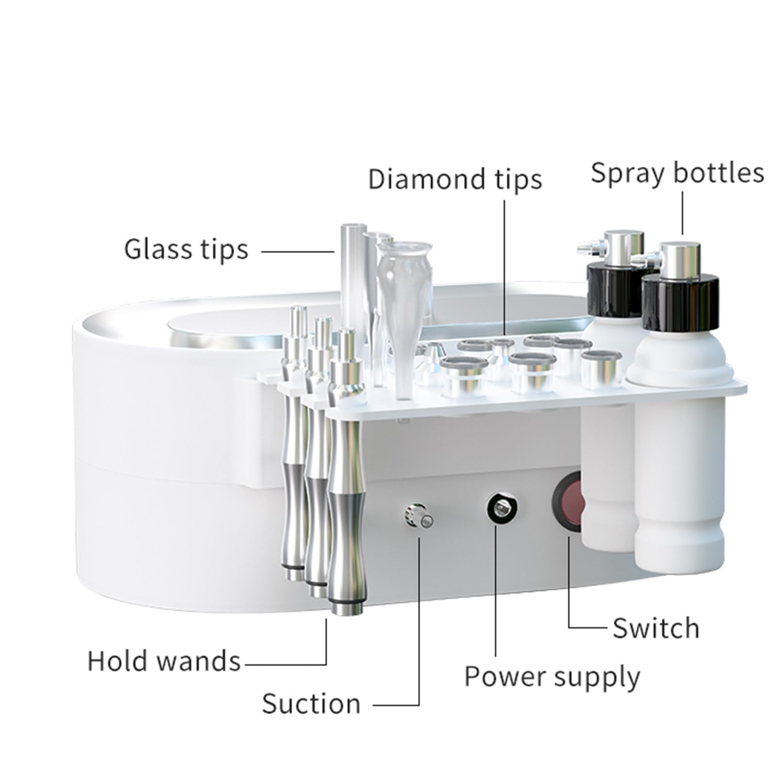 Máquina portátil de microdermoabrasión para pelar la piel, máquina de microdermoabrasión de diamante para salón Profesional