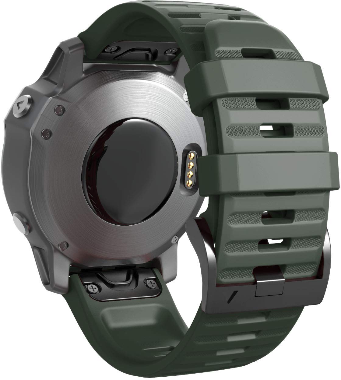 Per Garmin Fenix 6X Pro 26mm cinturino in silicone con fibbia inversa