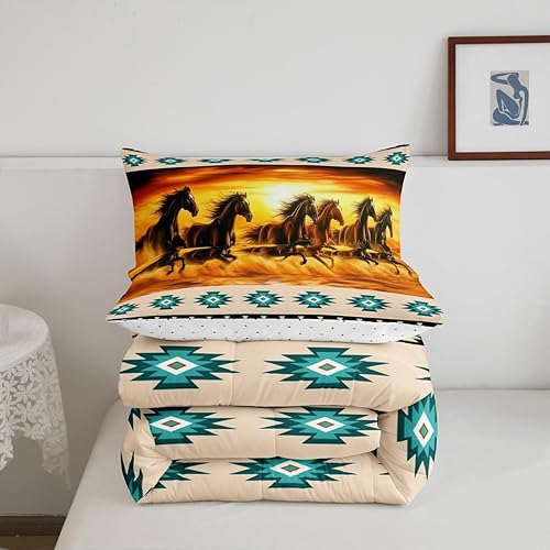 Miniatura 44 de Feelyou - Juego de edredón retro hippie con flores, tamaño King, para niños, con diseño de plantas florales botánicas de los 60 y 70, edredón Multi