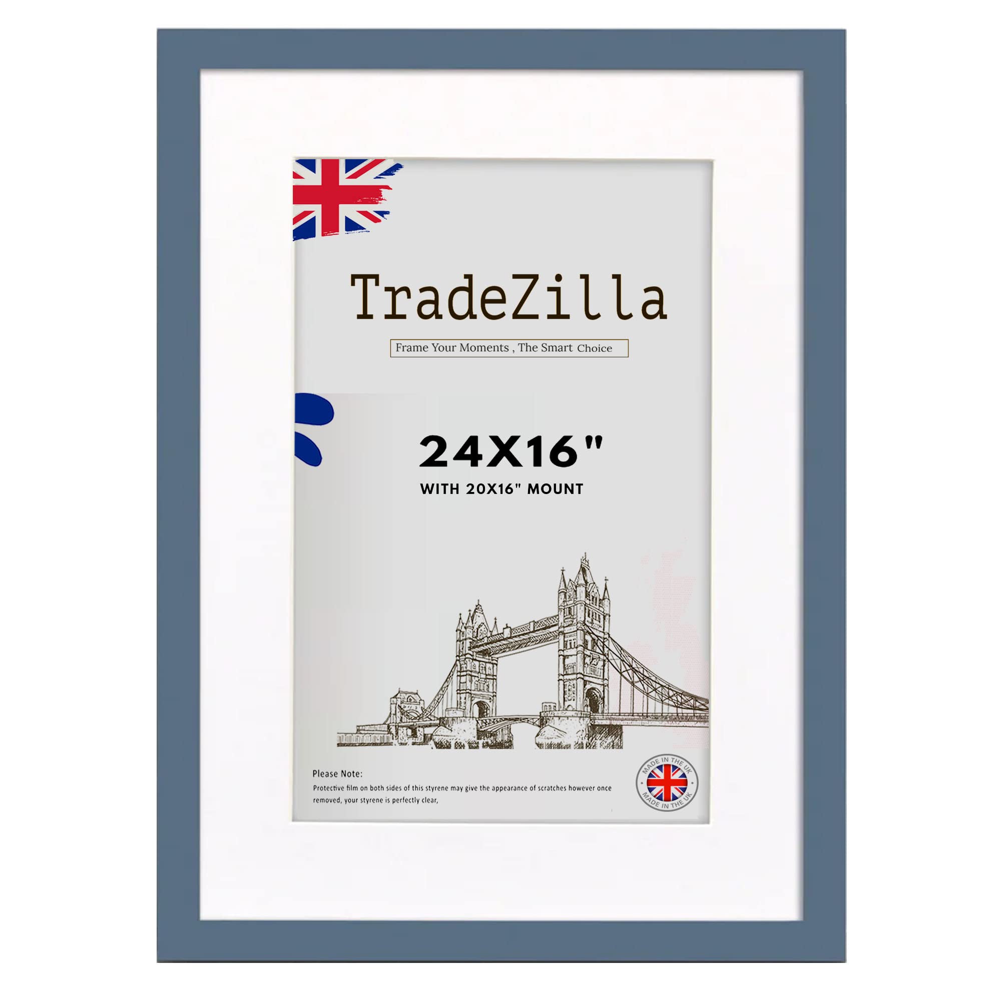 TradeZilla Elegant Dark Grey 24 x 16 “ Poster frames perfect for Wall Hanging 20 x 16” Display Your Artwork, Photos, or Prints in Style and Elevate Your Home or Office decor.(Dark Grey)