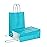 AZOWA Teal Gift Bags with Handles Mini Kraft Paper Bags for Party Favors (6 x 2.4 x 4.3 in, Teal, 12 Pcs)