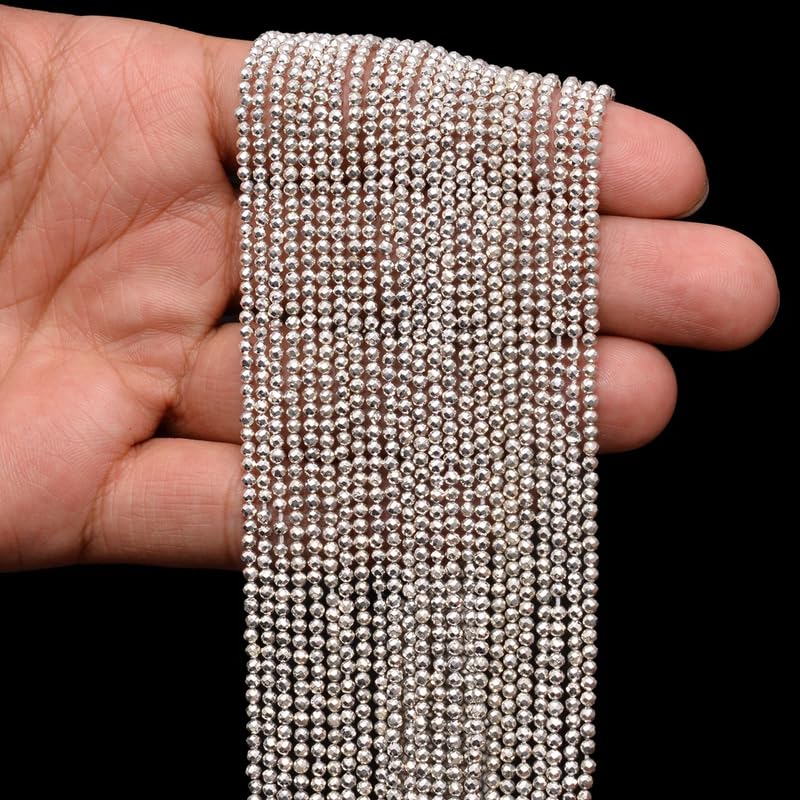 Perline sfaccettate in pietra naturale da 2 mm e 3 mm, piccole gemme lucide per la creazione di gioielli, bracciali, collane, forniture verde chiaro, 2 mm, 176 pezzi