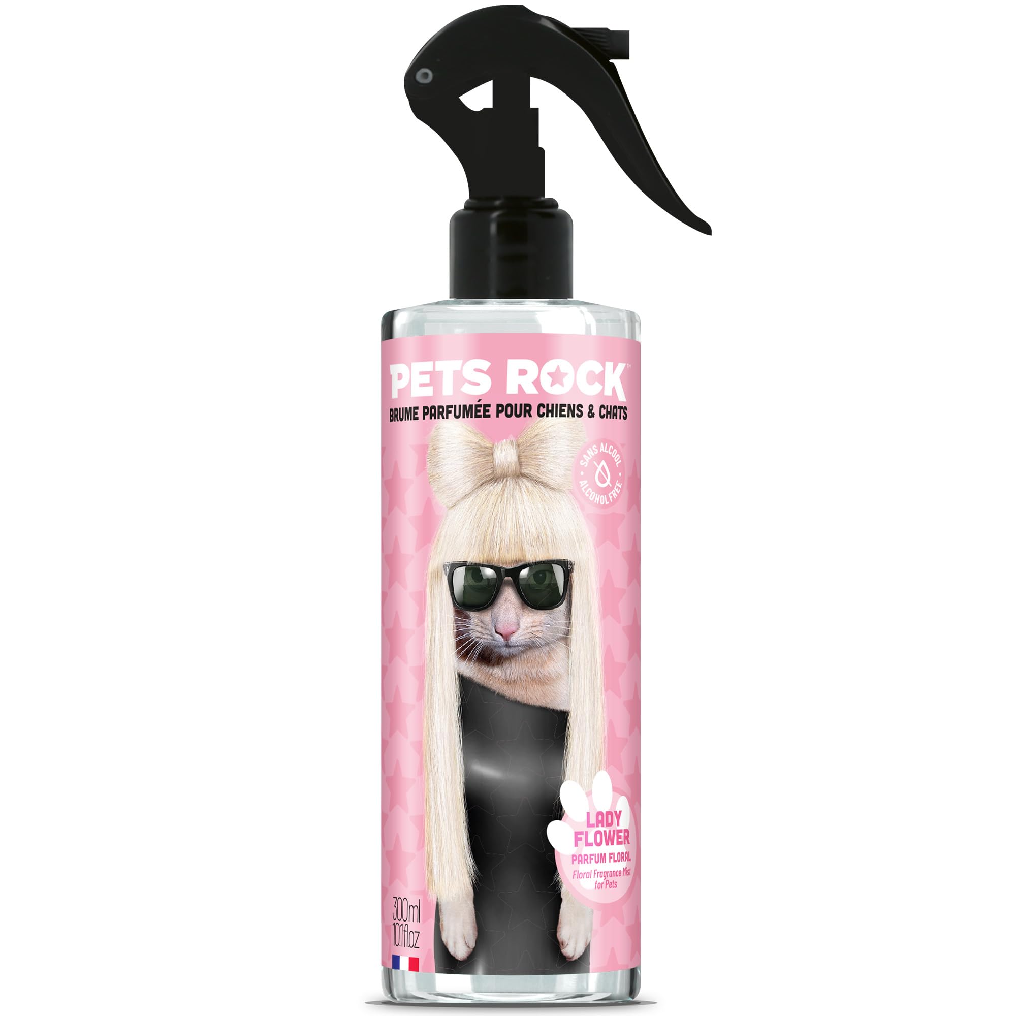 PETS ROCK | Lady Flower | Brume parfumée pour chien et chat 300ML - Neutralise les mauvaises odeurs