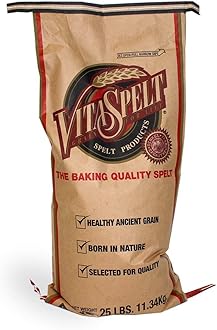Purity Foods VitaSpelt Organic White Unbleached Spelt Flour 25 lb. bag