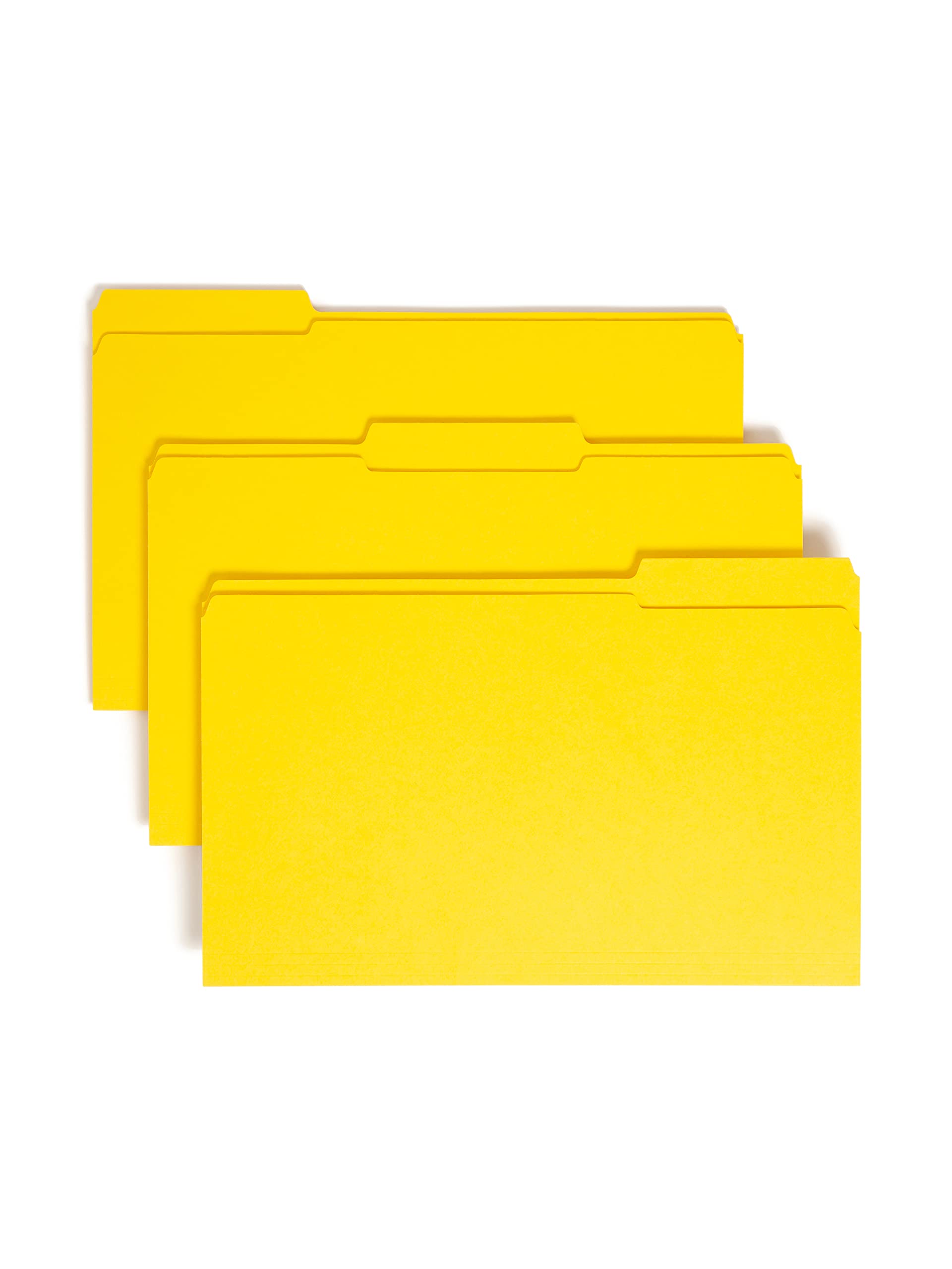 Smead Colored Folders Reinforced Tab Legal Yellow Plastica Giallo