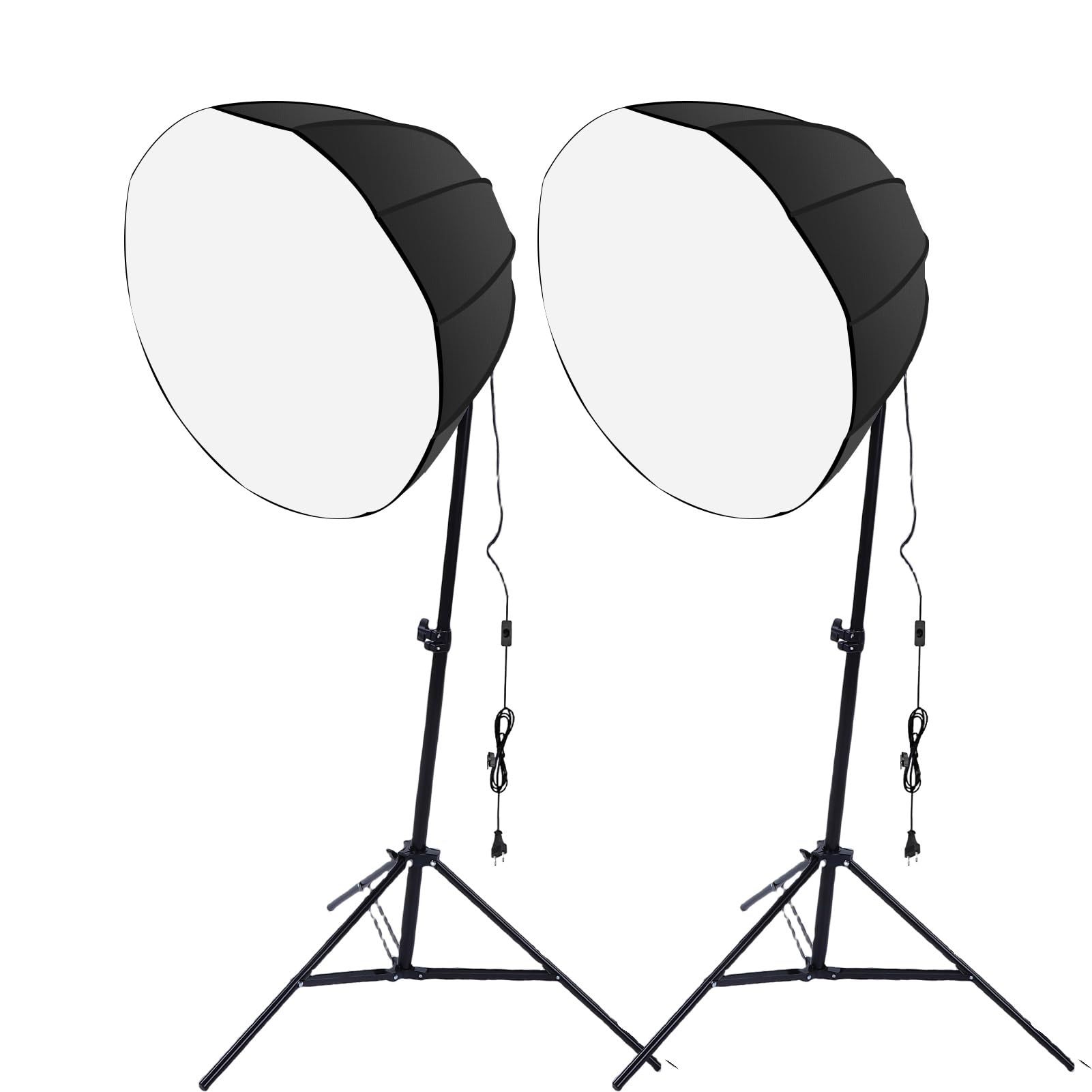 Generic Kit Luci Fotografiche Softbox Aggiornato da 85 W per Attrezzature da Studio Fotografico per Interni in Streaming Live per Ritratti con Telecomando (Spina europea)
