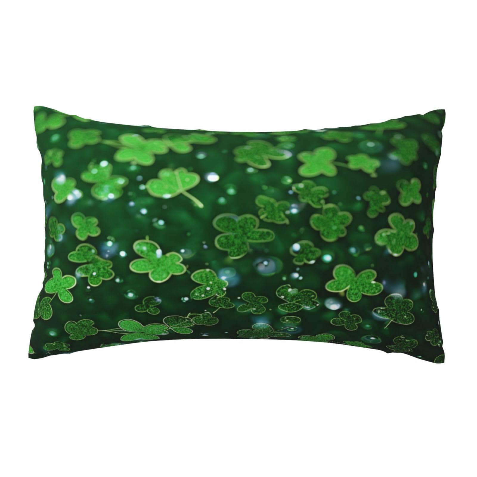 FodPand Luxury Velvet Pillow Cases 12 x 20 inch Super Soft Decorative Throw Pillow Covers - Background st Patrick's Day Glitter Pillowcases Modern Lumbar Cushion Cases for Couch Sofa Bed Pillow Shams