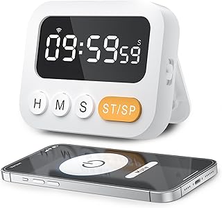 Kitchen Timer for Cooking, Digital Large LED Countdown Timer Smart Alarm Clock with APP Remote Timers
