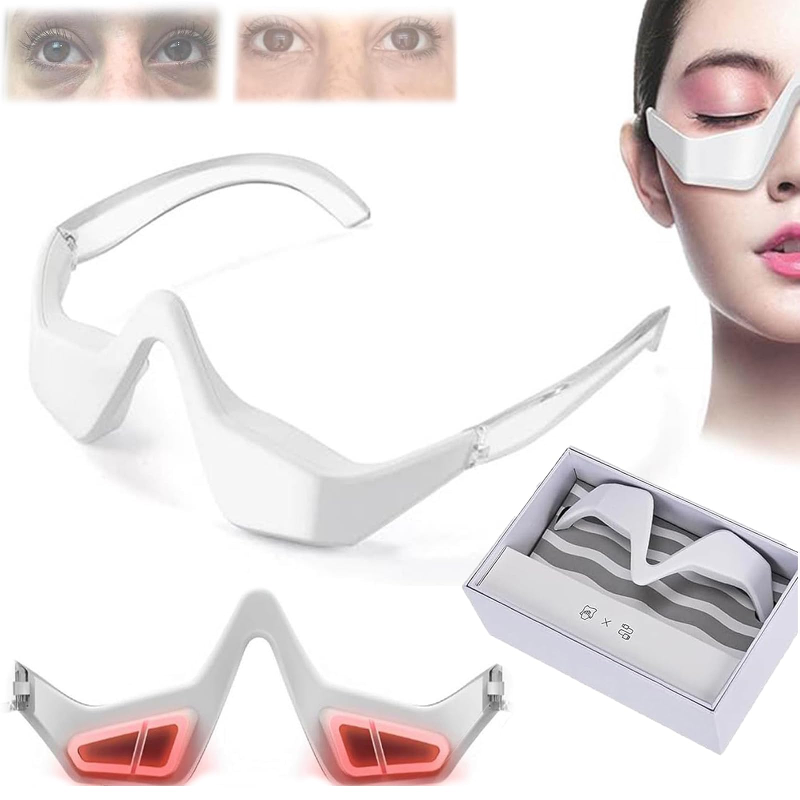 Eyes Red Light Glasses, Eyes Advanced Under Eye Renewal Therapy, 3D Eye ...