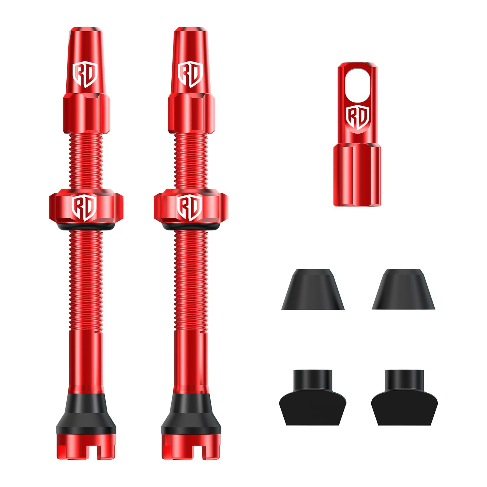 RACEDUEL Tubeless Valve Stems Presta Valves Stem Aluminum 44MM/60MM/80MM