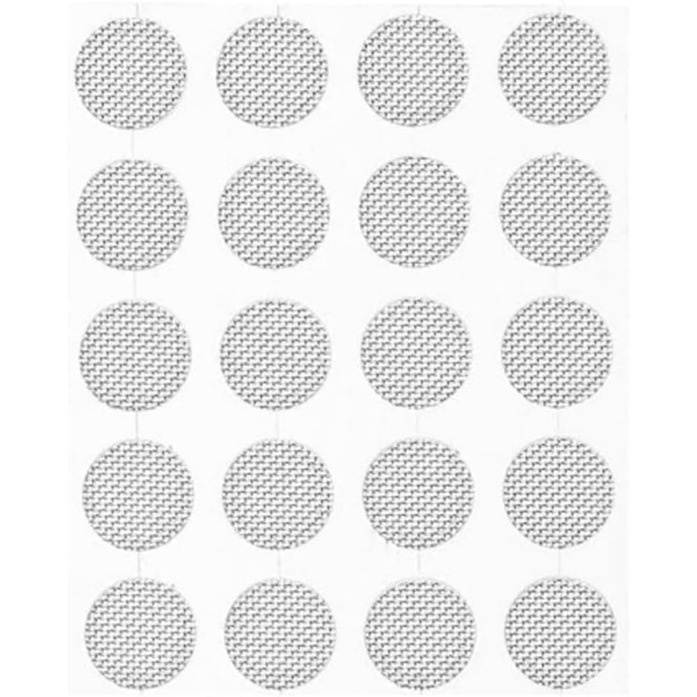 20-Pack Stainless Steel Earbud Filters - 4mm Mesh Replacement for in-Ear Headphones, Anti-Dust and Sweat-Resistant Earphone Accessories (Silver)