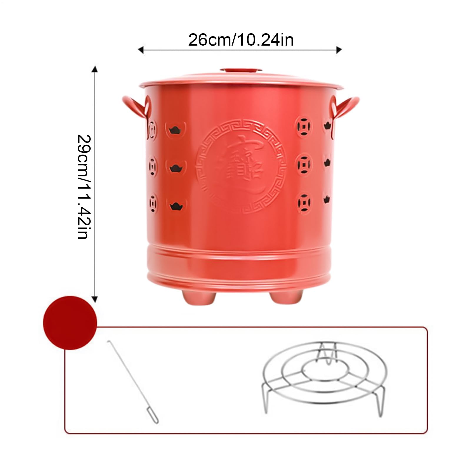 Foyer d'extérieur en acier inoxydable | Tonneaux de combustion pour une utilisation en extérieur | Poubelles pour déchets de bois | Cheminée de jardin, cour, patio, jardin, camping