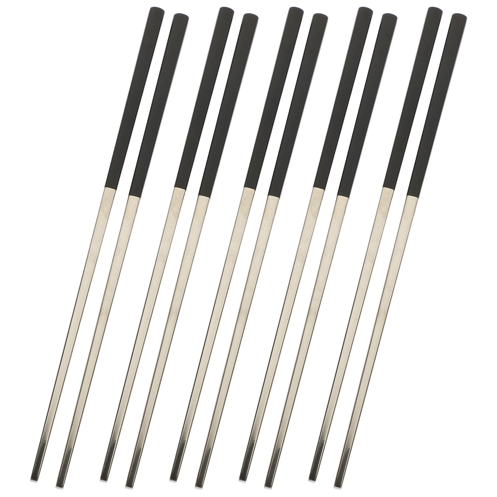 Palillos de acero inoxidable antideslizantes juego de 5 pares para camping