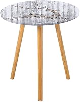 Vista 31 de Mantel redondo pastel, tablones de madera en colores arco iris, estilo rural, rústico, casa de campo temática, impresión de tonos de verano