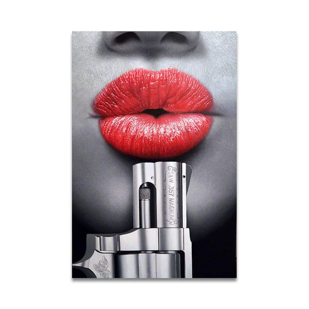 5D DIY Diamond Painting Resin Cross Stitch Kit Crystals Embroidery Home Decor Craft Sexy Red Lips 11.8x15.7in 1 Pack by Tangbr