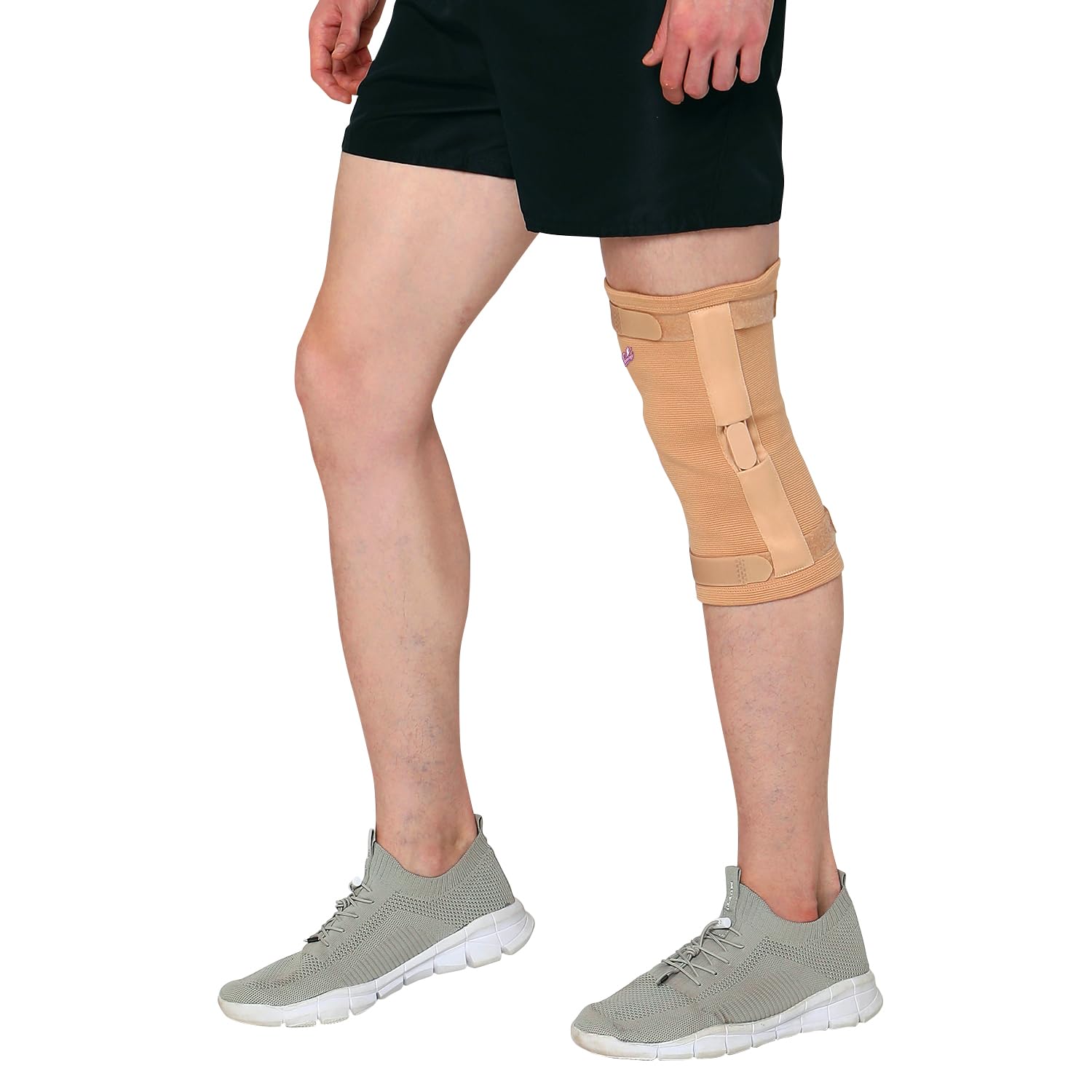 Flamingo Knee Cap | Durable Hinge for Better Support | Hinged Knee Support Brace with Open Patella for Joint Pain Relief, Workout, Arthritis, Ligament Tear | Medium | Beige (B09HMND7N1) Amazon Price History, Amazon Price Tracker