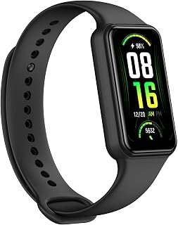 Amazfit Band 7 Fitness Tracker: 18-Day Battery, Alexa Built-in, 1.47" AMOLED, 120 Sports Modes, 24/7 Heart Rate SpO2, 5 ATM Water Resistant - Black