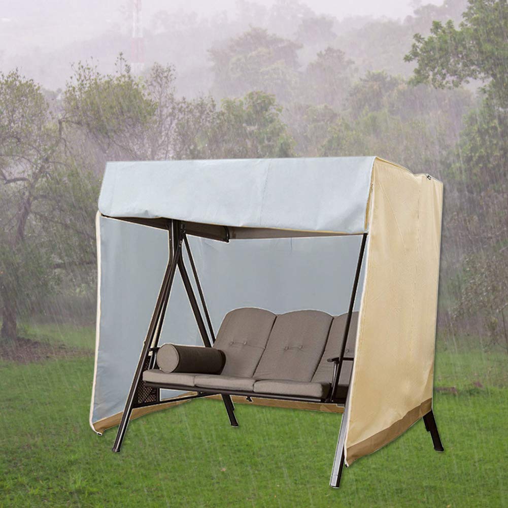 LICHENGTAI Funda para Balancin Columpio 2 Plazas Terraza Jardin, Antipolvo Anti-UV Impermeable Muebles Fundas, para La Cubierta Protectora de La Cubierta del Columpio del Jardín, 160x120x170cm