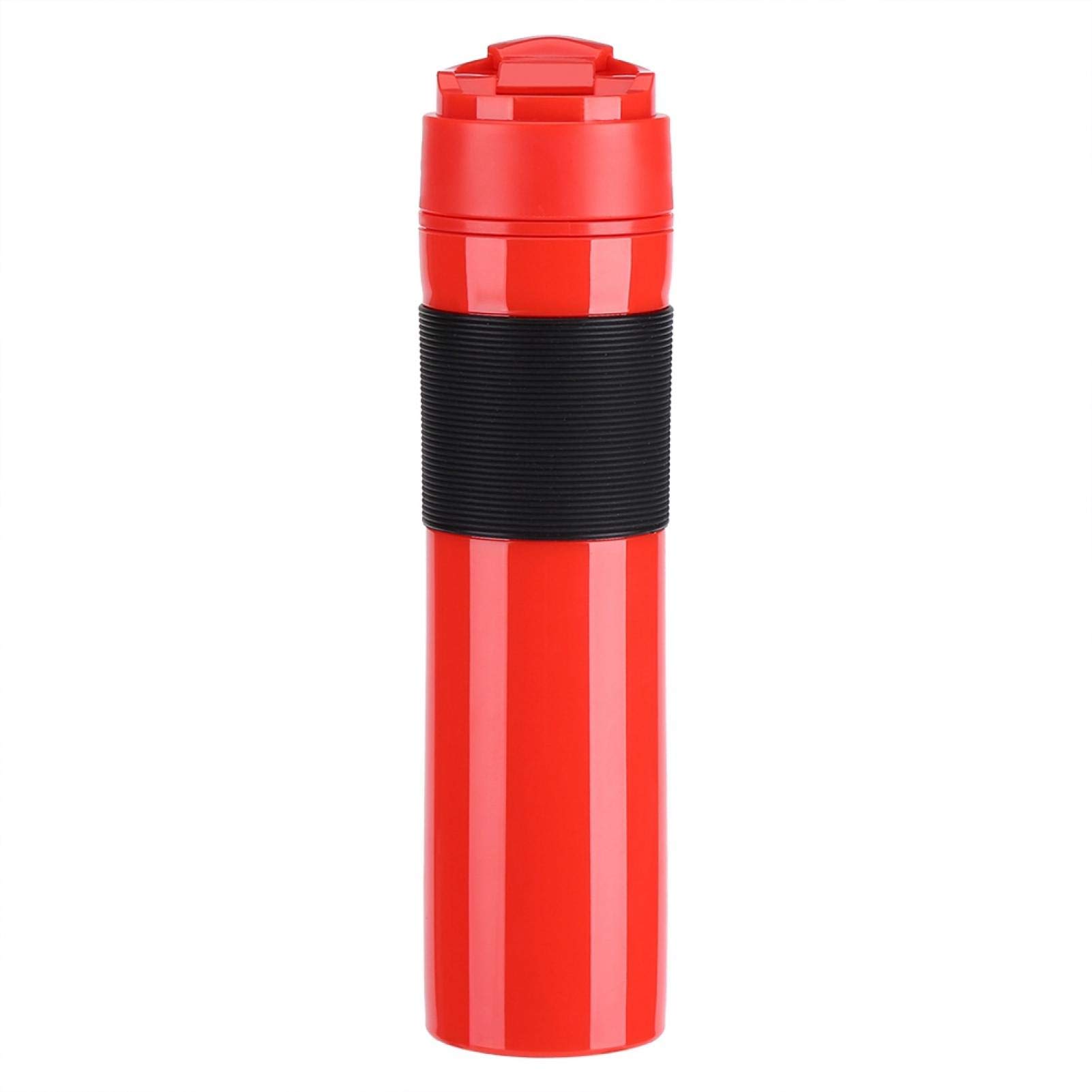 11.8oz Portable French Press Coffee Maker, Travel Coffee Maker Bottle for Travelling/Home(Red)