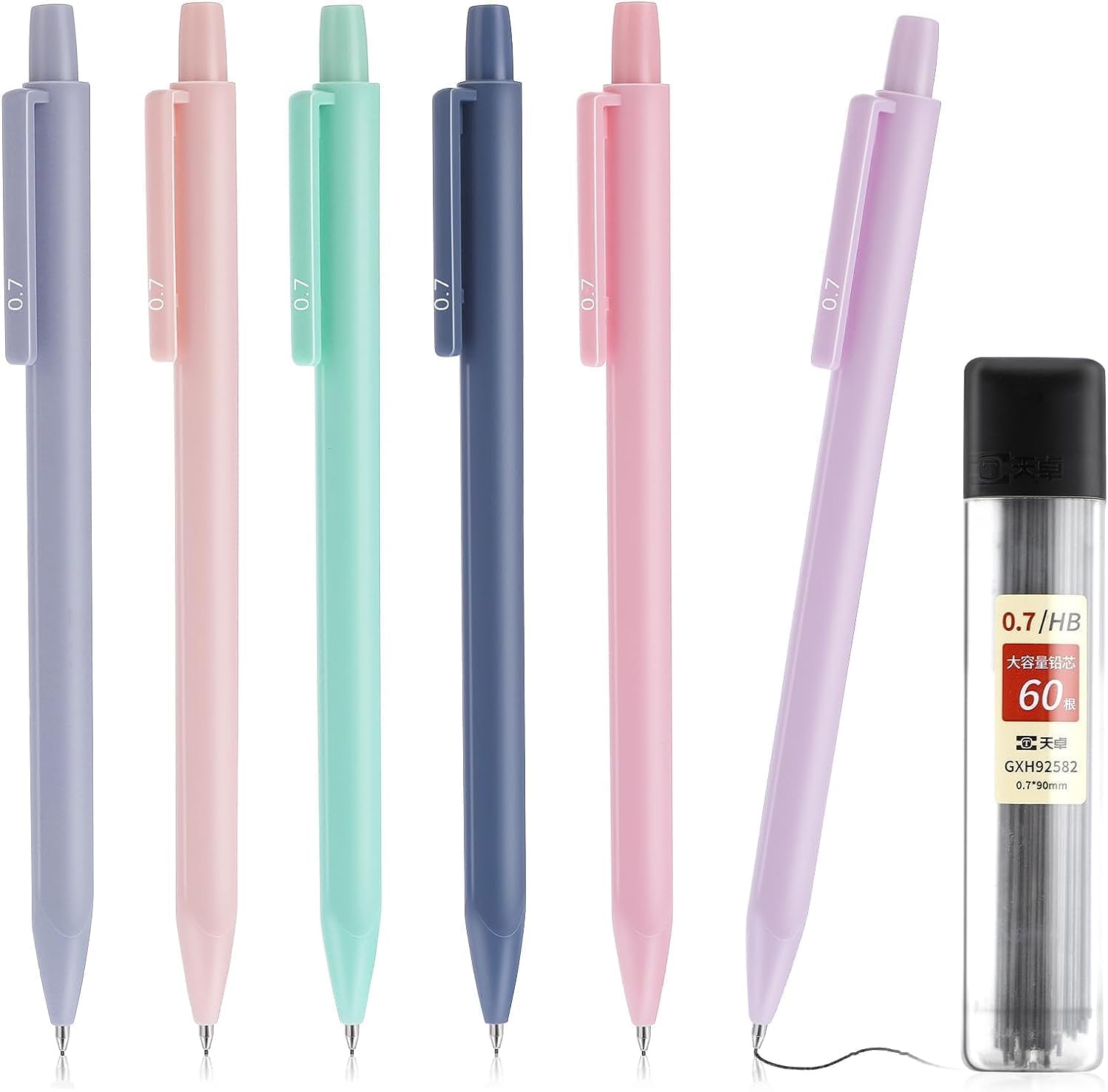 Sponsored Ad – 6 Pcs Pastel Mechanical Pencil with 60 Pcs HB Lead Refills, Cute Mechanical Pencils 0.7 mm Aesthetic Artist Pencil, Comfortable Grip, for Drawing and Writing for School or Office Supplies