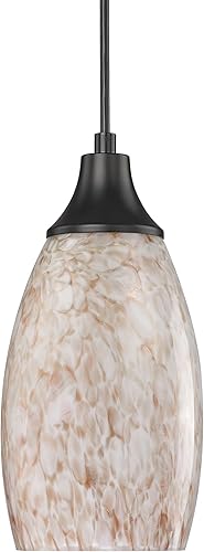 Luces colgantes de vidrio de leche para isla de cocina, mini colgante de cristal, lámpara de cristal con cable ajustable negro para cocina, sobre