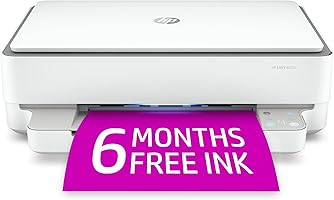 HP ENVY 6055e All-in-One Wireless Color Printer, with bonus 6 months free Instant Ink (223N1A), white