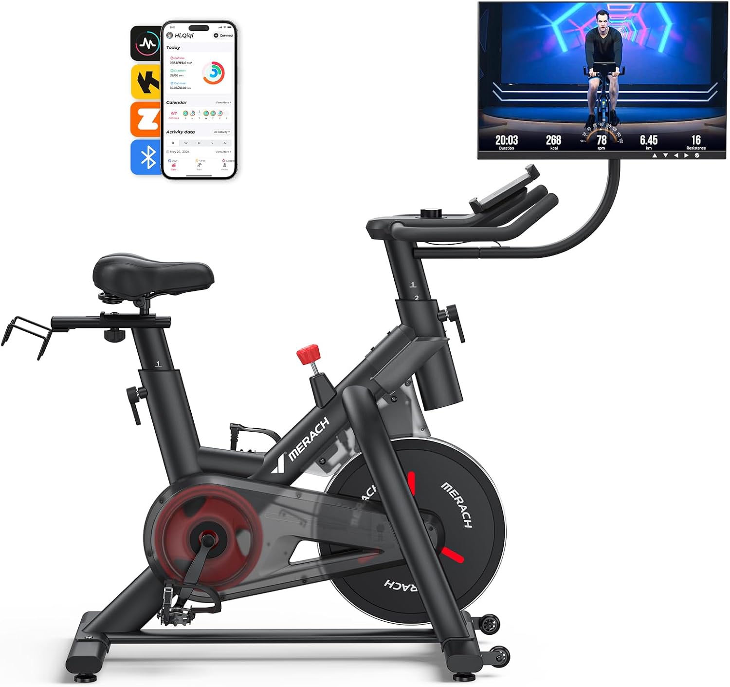  Magnetic Exercise Bike for Home Gym, Low Noise thumbnail