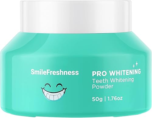 Polvo blanqueador de dientes Elimina la placa y las manchas, polvo blanqueador dental con Pap+, ideal para dientes sensibles, refrescante sabor a