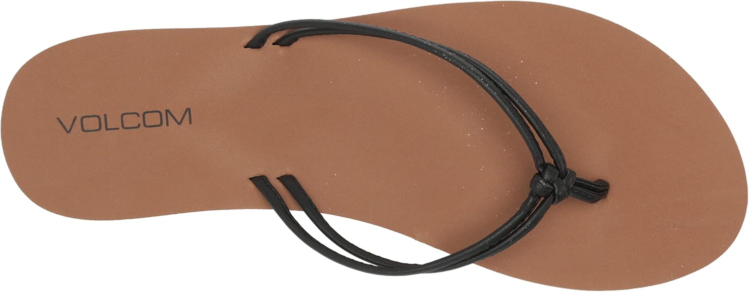 Volcom Women's Forever and Ever Flip Flop Sandal 6 Black