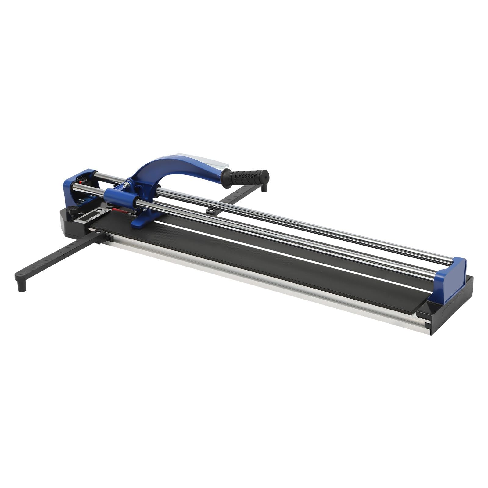 Cortador de azulejos, 80 cm, doble riel y soportes, manual 3/5, máquina de corte manual de azulejos, posicionamiento por infrarrojos para corte de precisión (azul)