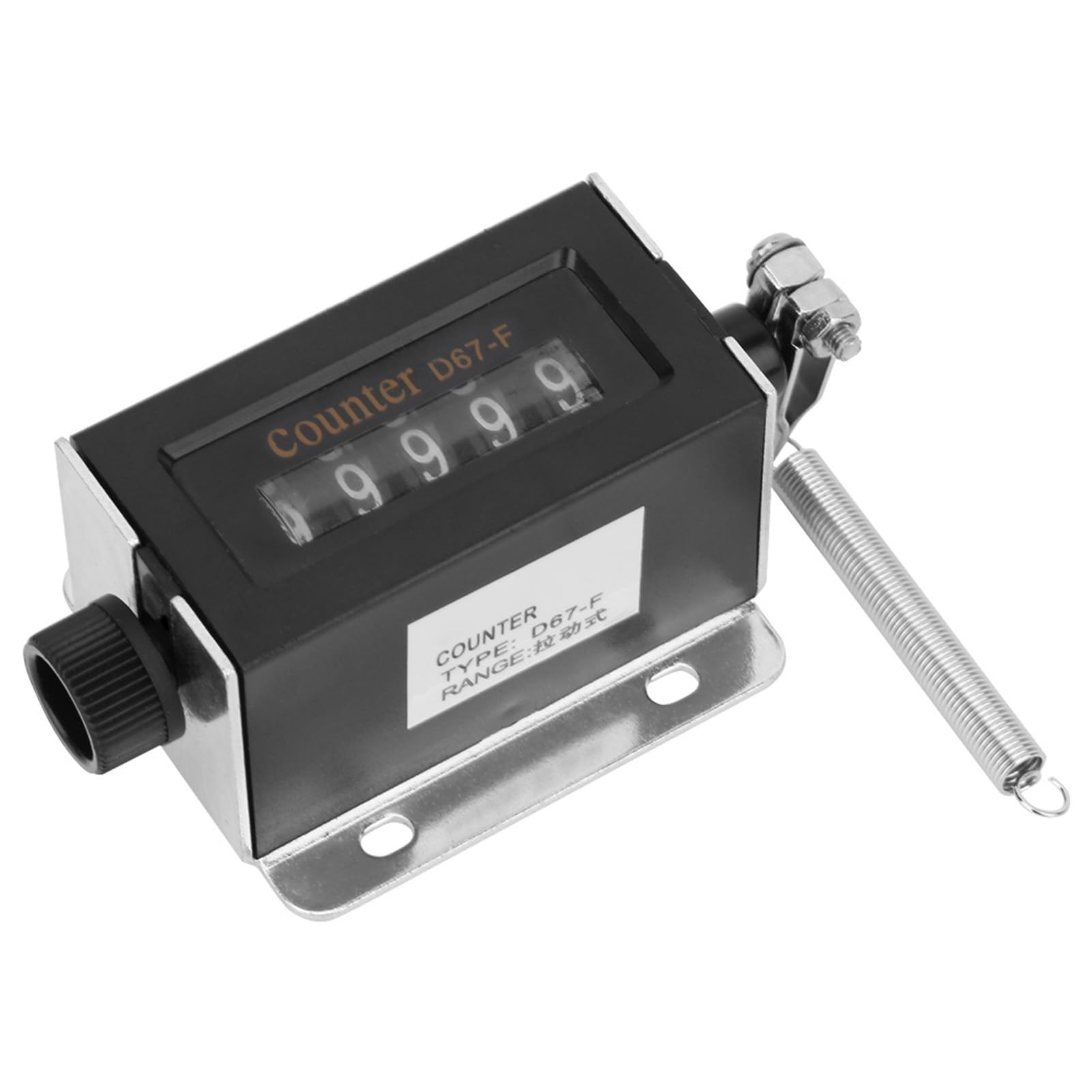 Contatore per balle per contatore di presse Clicker 9 × 5 × 4 D67f 5 cifre Meccanico Resettabile Manuale Tirare Corsa Tally Contatore Contatore Meccanico Clicker, Predefinito