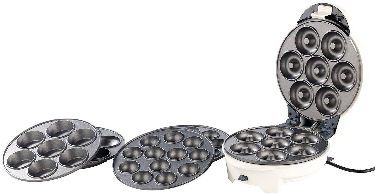 Macchina Per Ciambelle, Cupcake E Cake Pop Rosenstein & Söhne - 3 In 1 Con Rivestimento Antiaderente, 700W - Foto 13