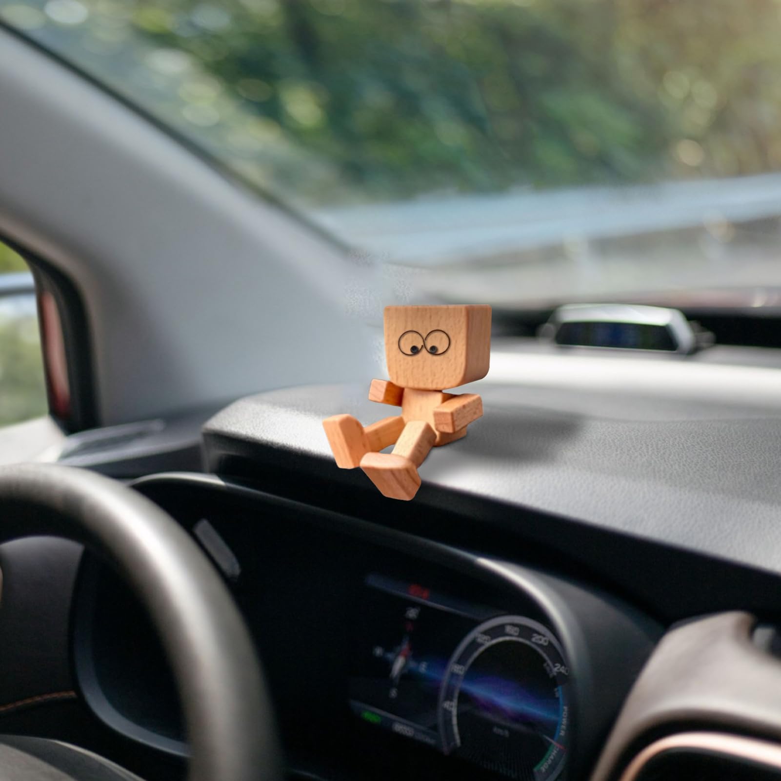 Generico Decorazione Cruscotto Giunto Mobile per Interni Auto | Decorazione Divertente Piedi in Legno Oscillanti per auto camion furgone vacanza lunghi viaggi spostamenti quotidiani lavoro